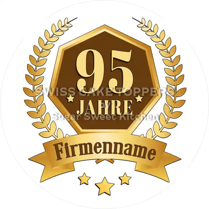 Jubiläums-Tortenaufleger „95 Jahre“ - Fondant- Torten- & Cupcakeaufleger Sugar Sweet Kitchen