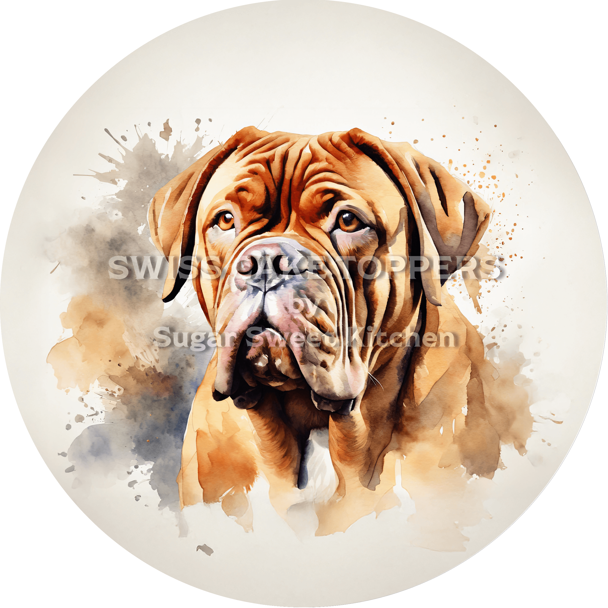 Knuffliger Hunde-Tortenaufleger13 - personalisierbar - Fondant- Torten- & Cupcakeaufleger Sugar Sweet Kitchen