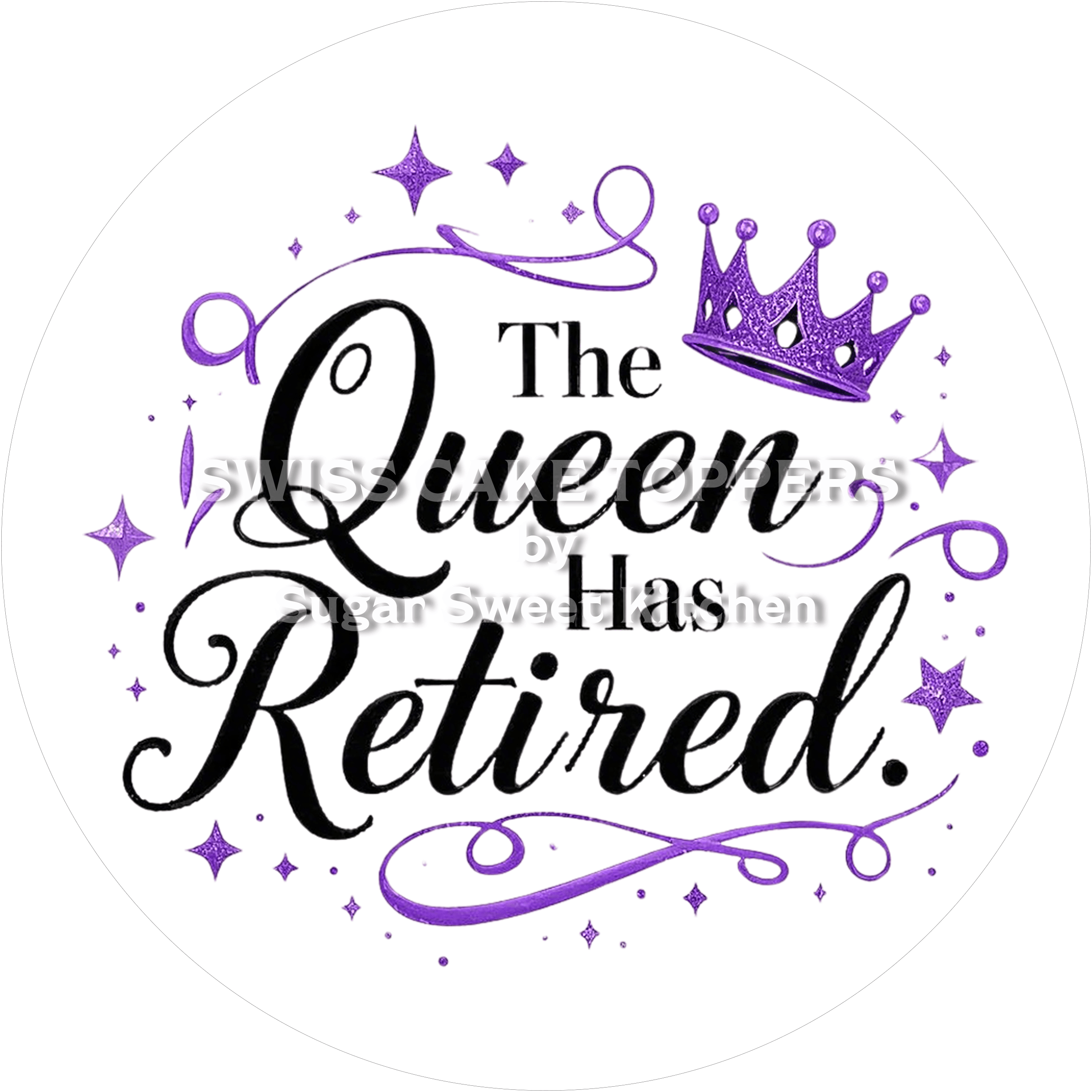 Königlicher Tortenaufleger zur Pensionierung9 - personalisierbar - Fondant- Torten- & Cupcakeaufleger Sugar Sweet