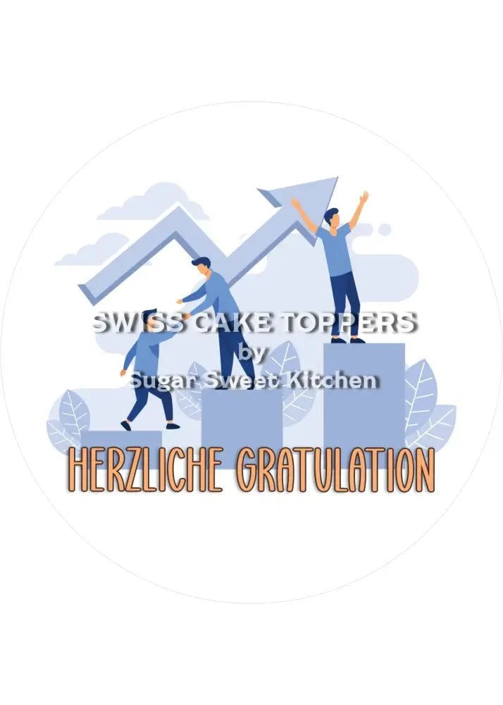 Kreativer Abschluss- & Prüfungs-Tortenaufleger2 - personalisierbar - Fondant- Torten- Cupcakeaufleger Sugar Sweet