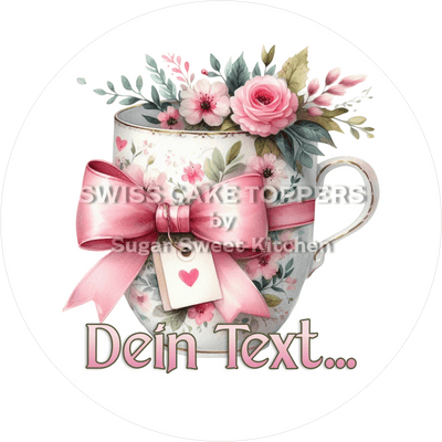 Kreativer Muttertags-Tortenaufleger mit Namen od. Text