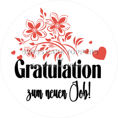 Kreativer Tortenaufleger für berufliche Meilensteine - personalisierbar