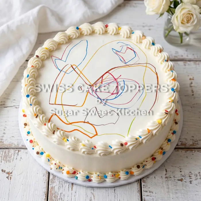Leano’s Zeichnung – als essbarer Tortenaufleger - personalisierbar - Fondant- Torten- & Cupcakeaufleger Sugar Sweet