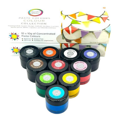 Sugarflair Multi Colours Set, Paste Colour / 10 pcs.
