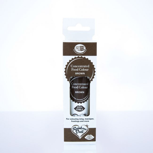 Lebensmittelfarbe Rainbow Dust ProGel / je 25g - Brown - Lebensmittelfarben Sugar Sweet Kitchen