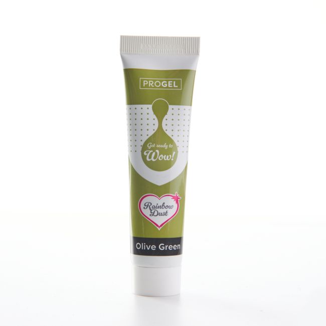 Lebensmittelfarbe Rainbow Dust ProGel / je 25g - Olive Green - Lebensmittelfarben Sugar Sweet Kitchen