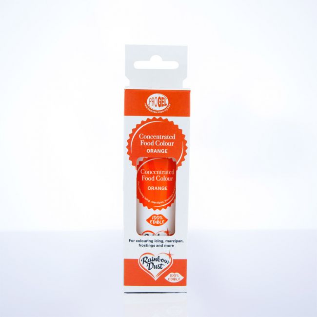Lebensmittelfarbe Rainbow Dust ProGel / je 25g - Orange - Lebensmittelfarben Sugar Sweet Kitchen