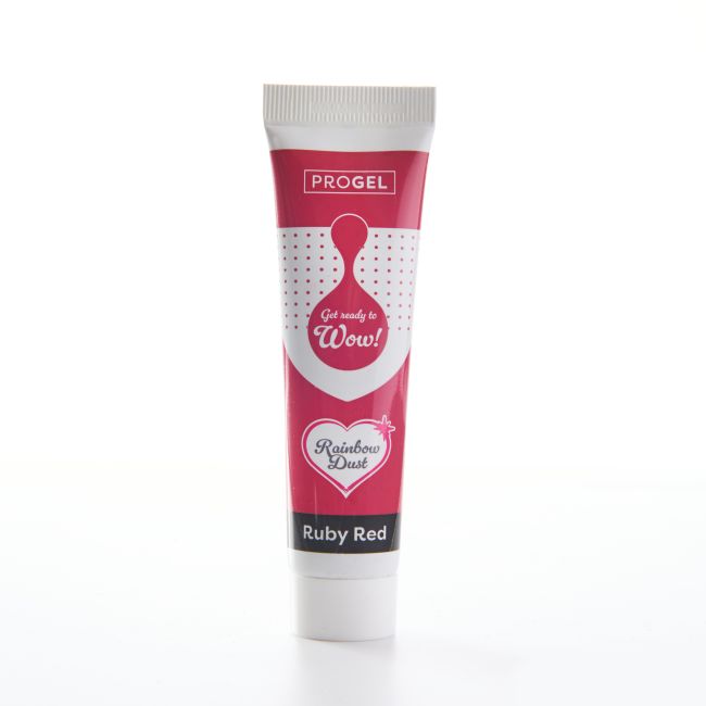 Lebensmittelfarbe Rainbow Dust ProGel / je 25g - Ruby Red - Lebensmittelfarben Sugar Sweet Kitchen