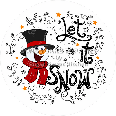 Let it snow-Tortenaufleger3 - personalisierbar