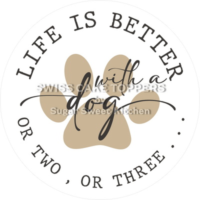 Liebevoller Hunde-Tortenaufleger26 - personalisierbar