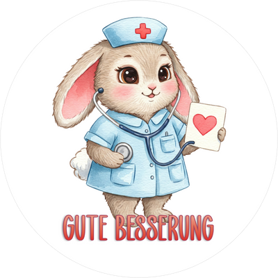 Liebevoller Tortenaufleger mit Genesungswünschen4 - personalisierbar