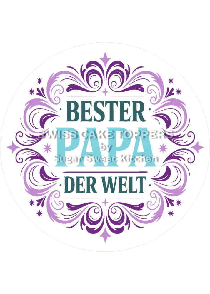Liebevoller Tortenaufleger zum Vatertag13 - personalisierbar - Fondant- Torten- & Cupcakeaufleger Sugar Sweet Kitchen