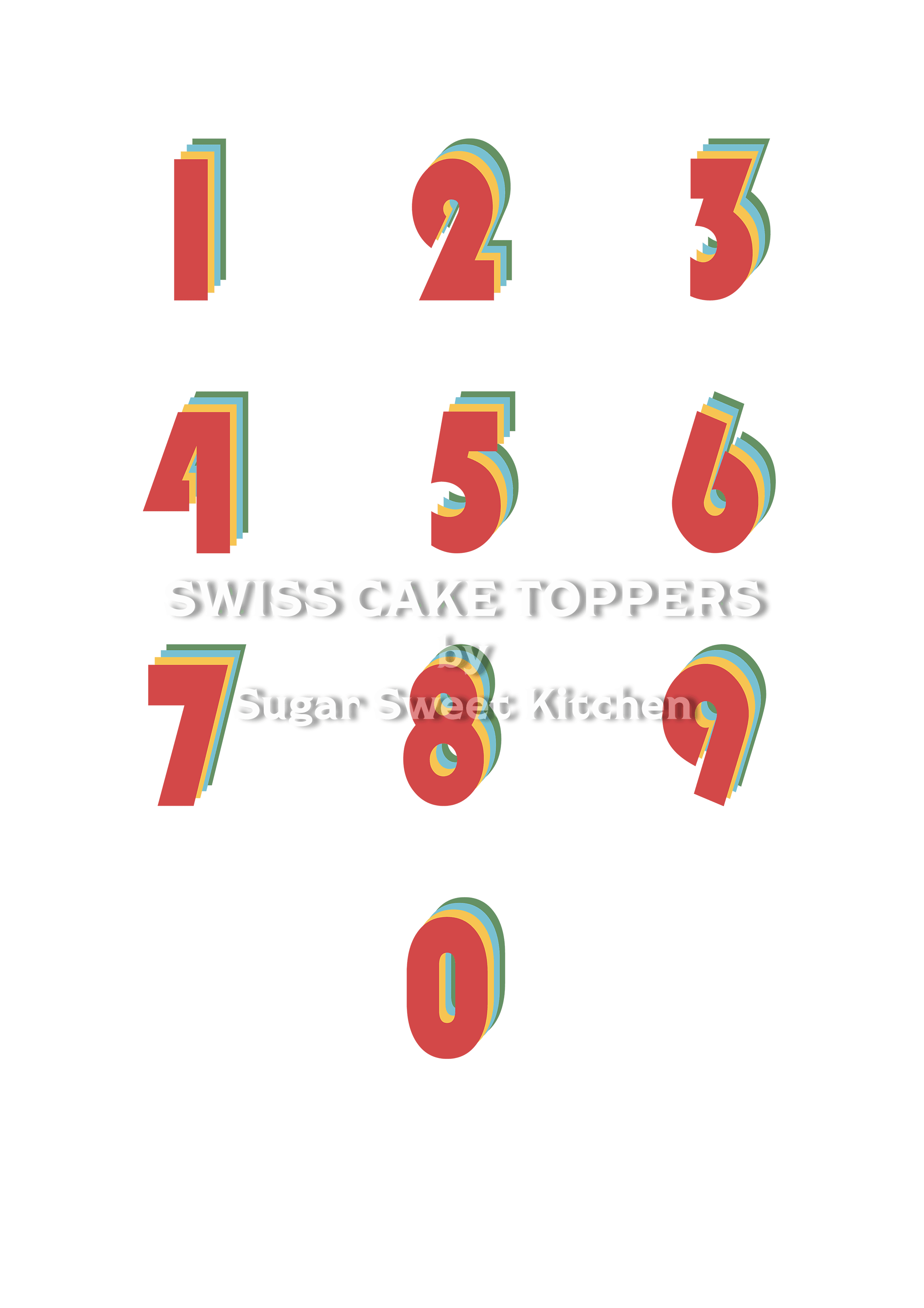 Limited Edition Tortenaufleger - personalisiert - Fondant- Torten- & Cupcakeaufleger Sugar Sweet Kitchen