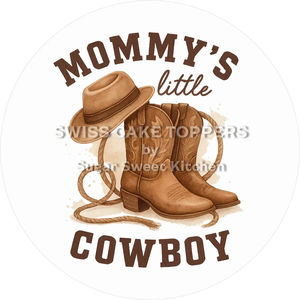 Little Cowboy-Tortenaufleger4 - personalisierbar - Fondant- Torten- & Cupcakeaufleger Sugar Sweet Kitchen