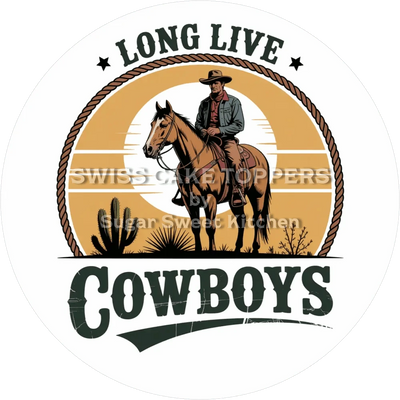 Long Live Cowboy-Tortenaufleger12 - personalisierbar