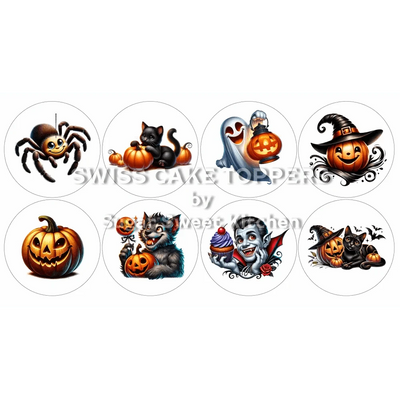 Lustige Halloween-Cupcakes- & Dessertaufleger1 - personalisierbar