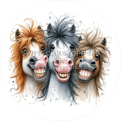 Lustiger Pferde-Tortenaufleger16 - personalisierbar