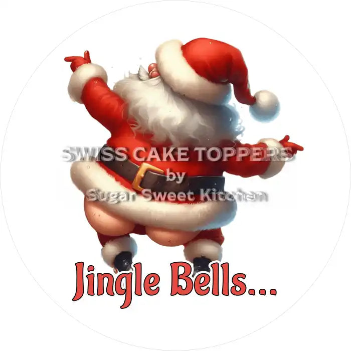 Lustiger Santa - Tortenaufleger6 - personalisierbar - Fondant- Torten- & Cupcakeaufleger Sugar Sweet Kitchen
