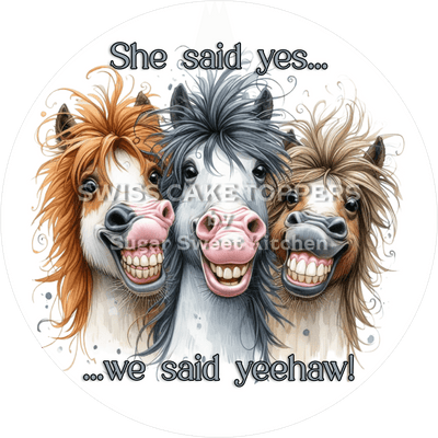 Lustiger Team Bride Tortenaufleger - personalisierbar