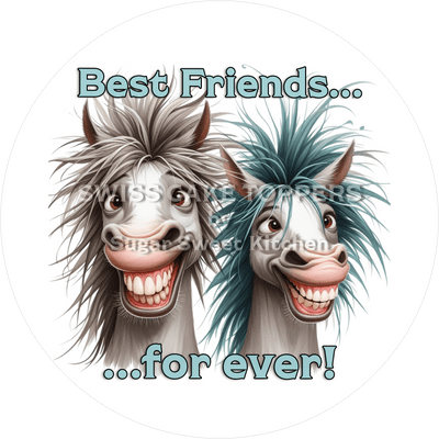 Lustiger Tortenaufleger für beste Freunde - personalisierbar