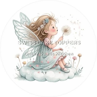 Märchenhafter Feen-Tortenaufleger3- personalisierbar