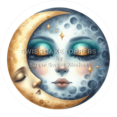 Magischer Sonne & Mond-Tortenaufleger19 - personalisierbar