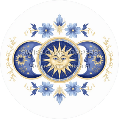 Magischer Sonne & Mond-Tortenaufleger27 - personalisierbar