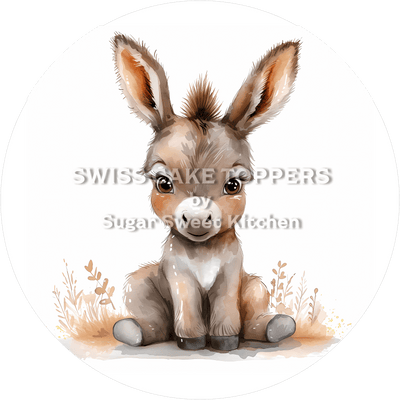 Megasüsser Esel-Tortenaufleger1 - personalisierbar