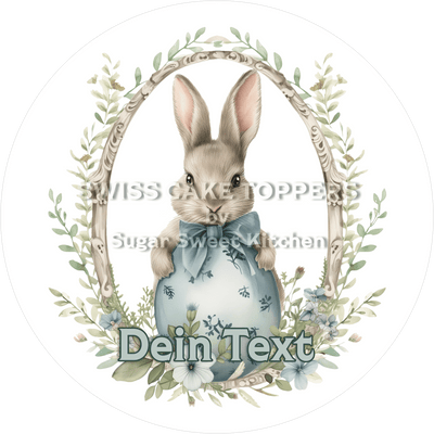 Megasüsser Oster-Tortenaufleger mit Namen od. Text