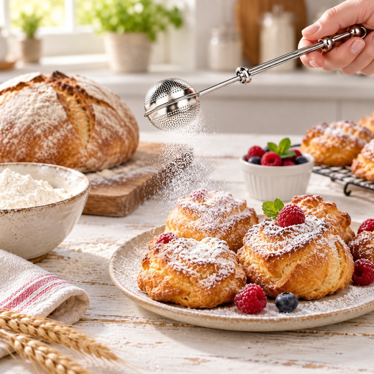 Mehlsieb Puderzuckersieb & Teesieb mit Griff / 1 Stk. - Backzubehör Sugar Sweet Kitchen