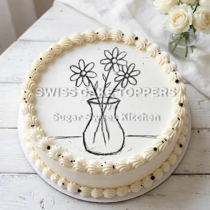 Miriam’s Zeichnung – als essbarer Tortenaufleger - personalisierbar - Fondant- Torten- & Cupcakeaufleger Sugar Sweet