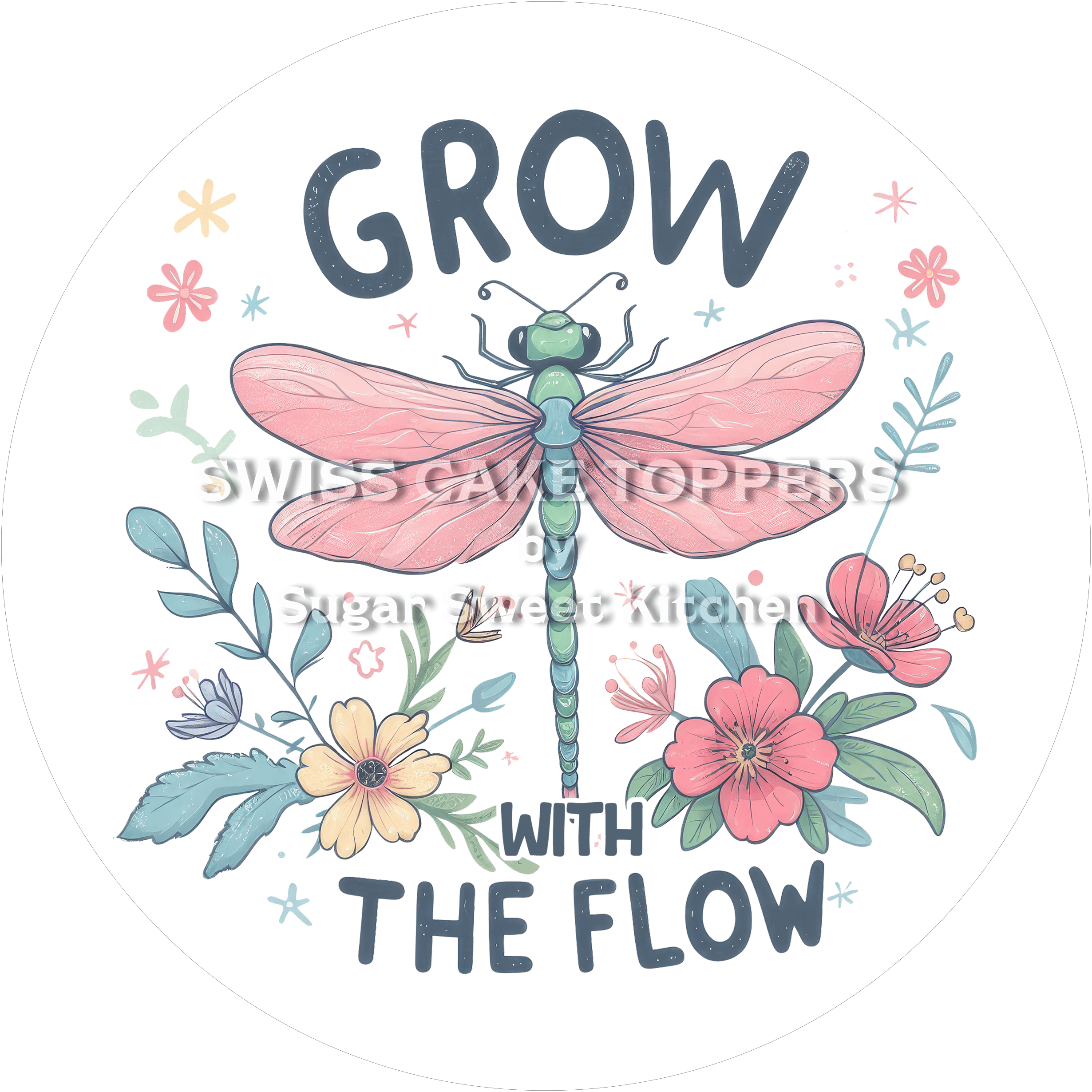 Motivierender Tortenaufleger mit Zitaten4 - personalisierbar - Fondant- Torten- & Cupcakeaufleger Sugar Sweet Kitchen