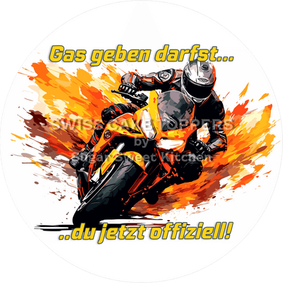 Motorrad-Führerschein-Tortenaufleger2- personalisierbar