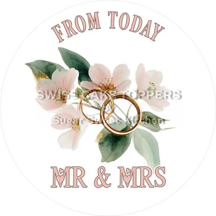’Mr & Mrs’ Tortenaufleger16 – essbar personalisierbar - Fondant- Torten- Cupcakeaufleger Sugar Sweet Kitchen