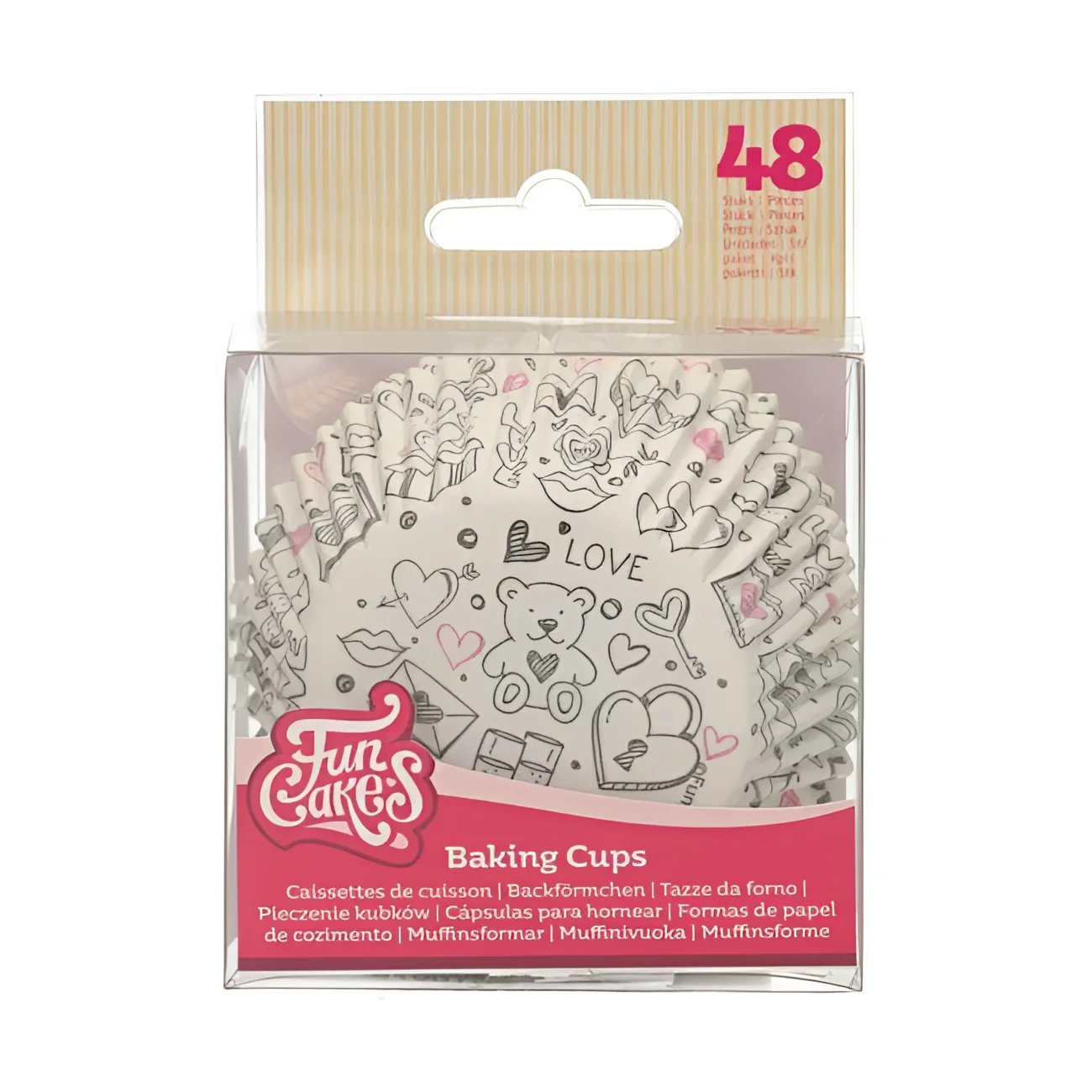 Muffinförmchen ’Love Doodle’ / 48Stk. - Muffinbackform Sugar Sweet Kitchen