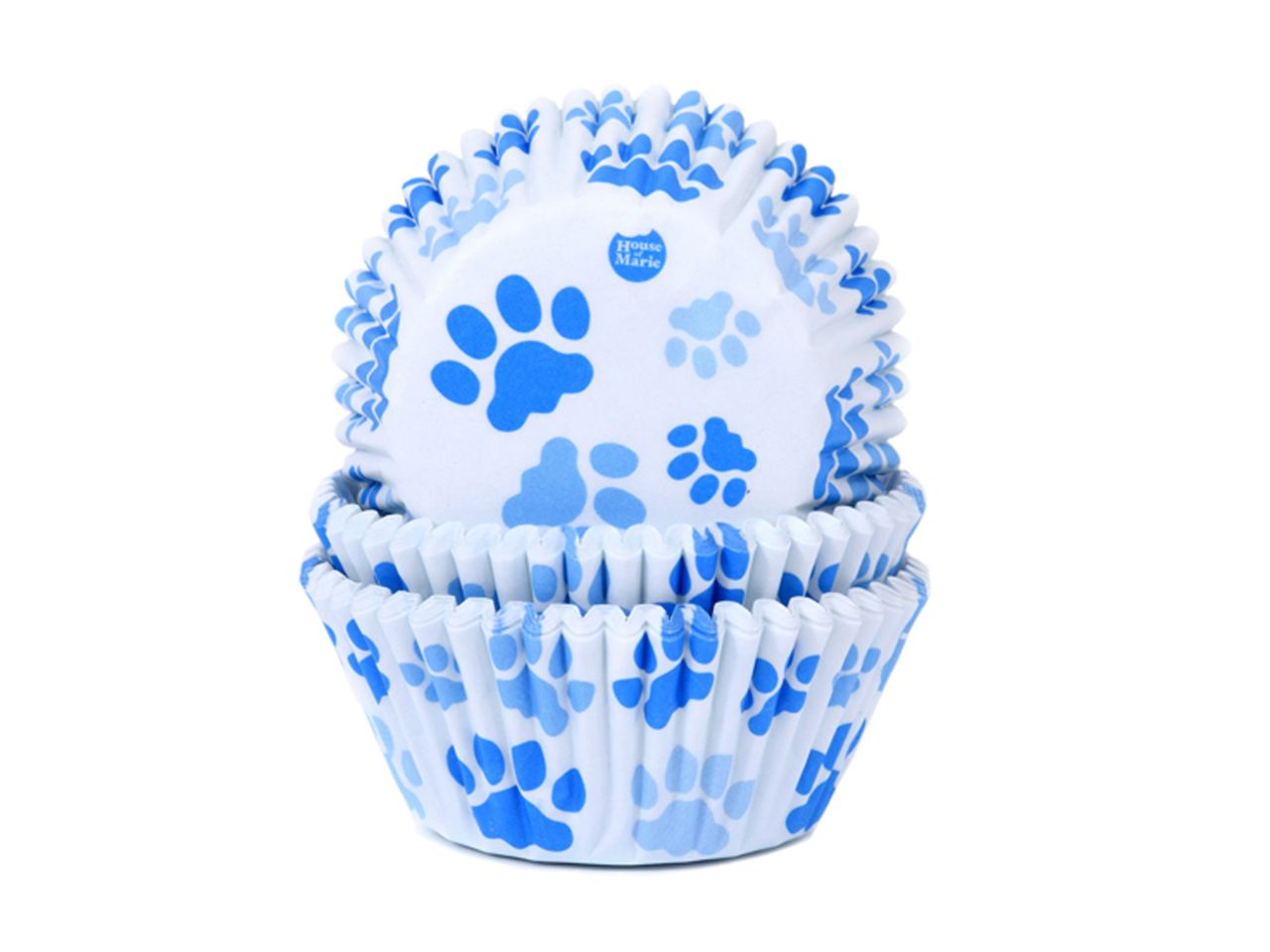 Muffinförmchen ’Pfote’ blau / 48Stk - Muffinbackform Sugar Sweet Kitchen