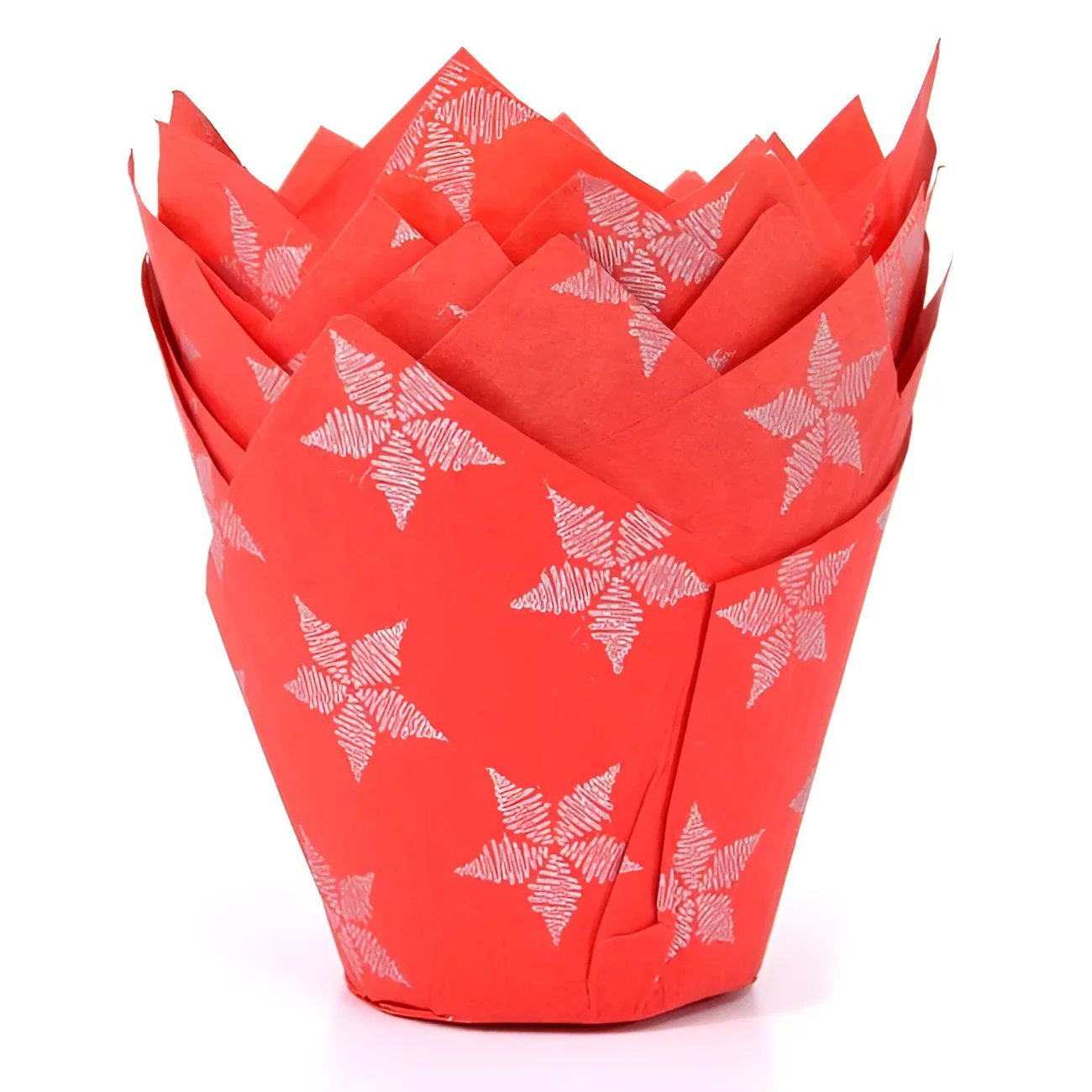 Muffinförmchen Weihnachten Tulpenform rot / 36Stk - Muffinbackform Sugar Sweet Kitchen
