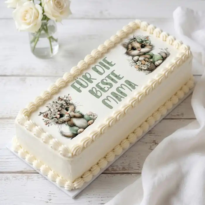 Cake Aufleger Muttertag 01 – essbar & exklusiv - Fondant- Torten- Cupcakeaufleger Sugar Sweet Kitchen