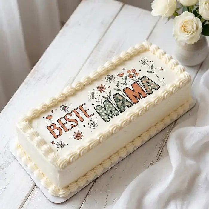 Cake Aufleger Muttertag 11 – essbar & exklusiv - Fondant- Torten- Cupcakeaufleger Sugar Sweet Kitchen