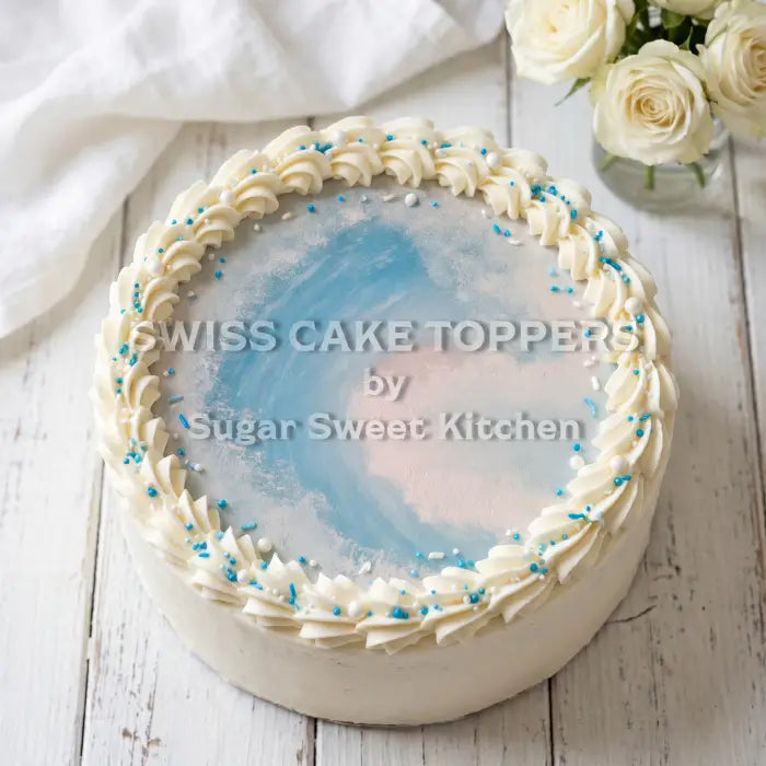 Nadine’s Zeichnung – als essbarer Tortenaufleger - personalisierbar - Fondant- Torten- & Cupcakeaufleger Sugar Sweet