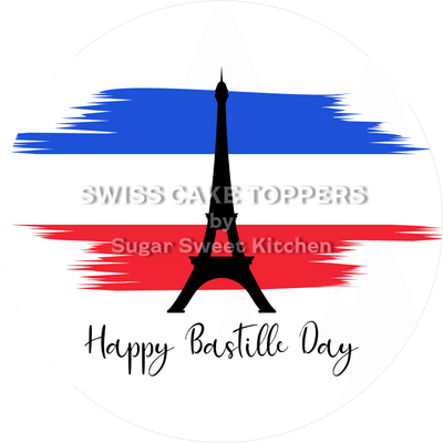 Nationalfeiertag Frankreich - Tortenaufleger3 - personalisierbar