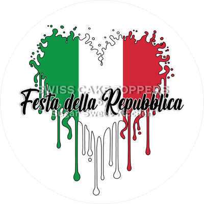 Nationalfeiertag Italien - Tortenaufleger1 - personalisierbar
