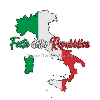 Nationalfeiertag Italien - Tortenaufleger2 - personalisierbar