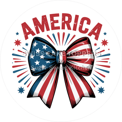 Nationalfeiertag USA - Tortenaufleger3 - personalisierbar