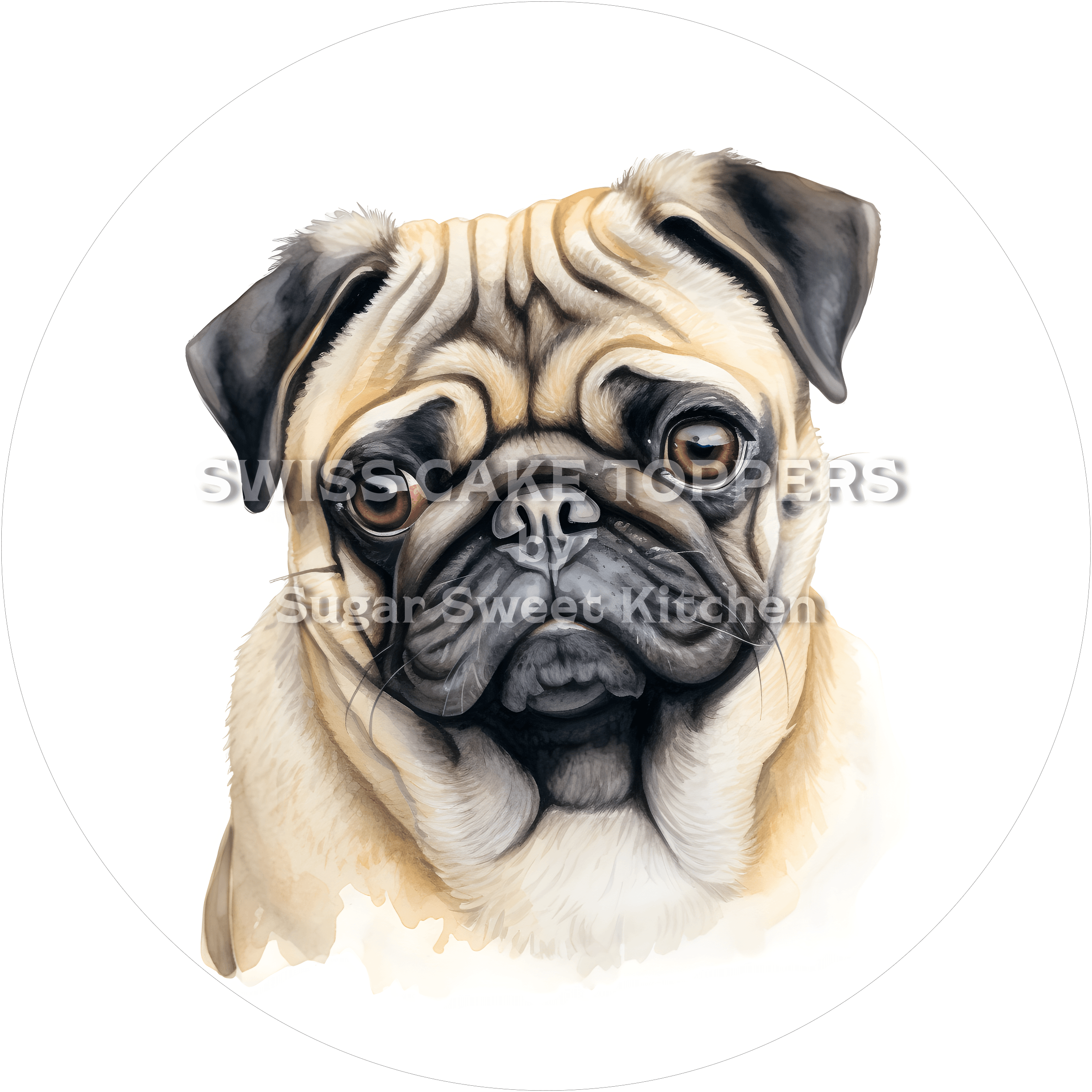 Niedlich-süsser Hunde-Tortenaufleger24 - personalisierbar - Fondant- Torten- & Cupcakeaufleger Sugar Sweet Kitchen