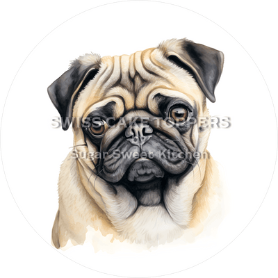 Niedlich-süsser Hunde-Tortenaufleger24 - personalisierbar