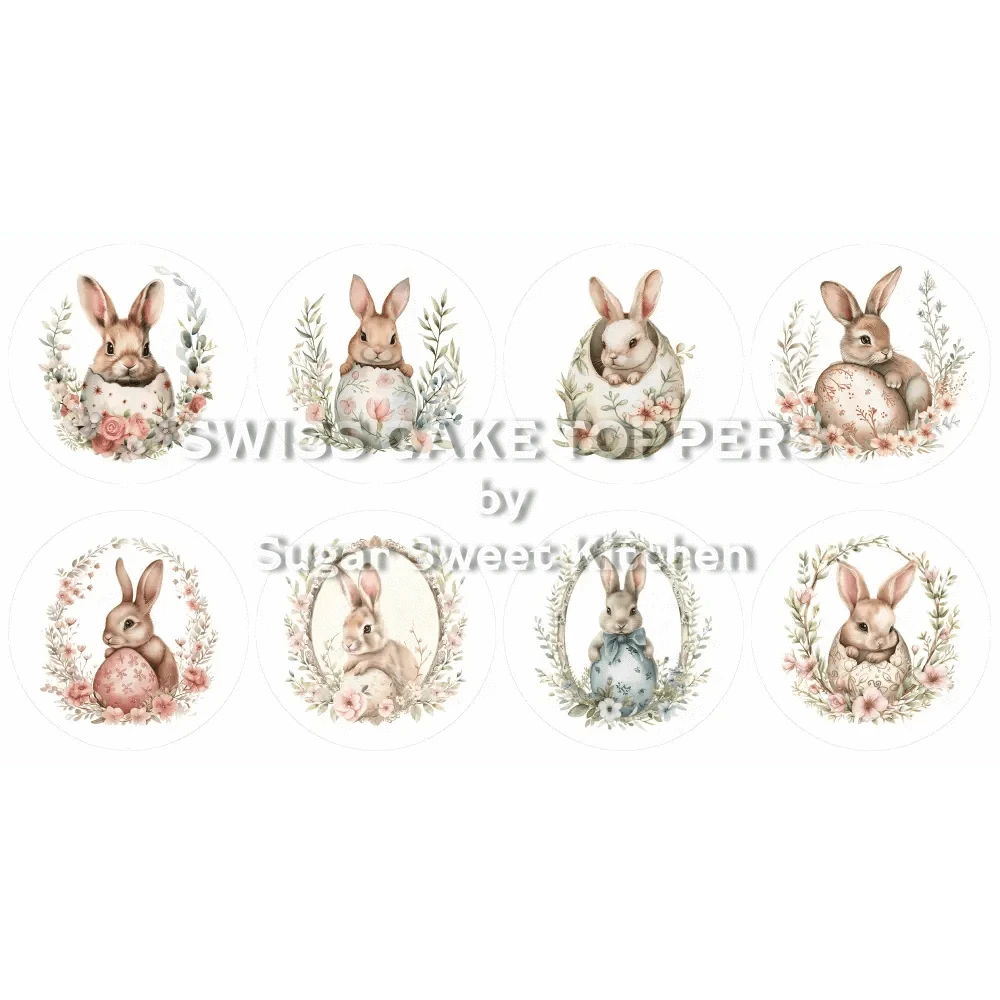 Niedliche Oster-Cupcakes- & Dessertaufleger3 - personalisierbar - Fondant- Torten- Cupcakeaufleger Sugar Sweet Kitchen