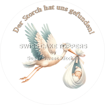 Niedlicher Baby-News-Tortenaufleger5 - personalisierbar