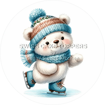 Niedlicher Eiskunstlauf-Tortenaufleger10 - personalisierbar