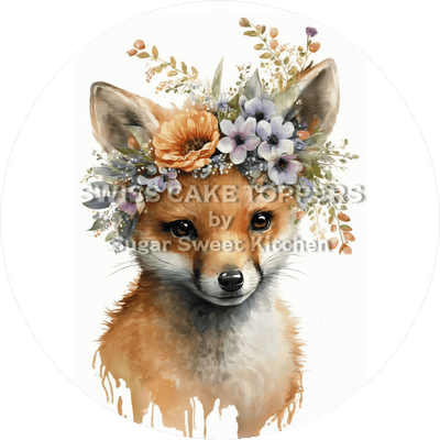 Niedlicher Fuchs-Tortenaufleger2 - personalisierbar